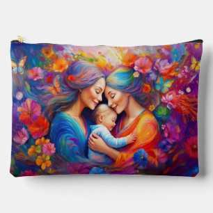 Two Moms with their Baby Accessory Pouch