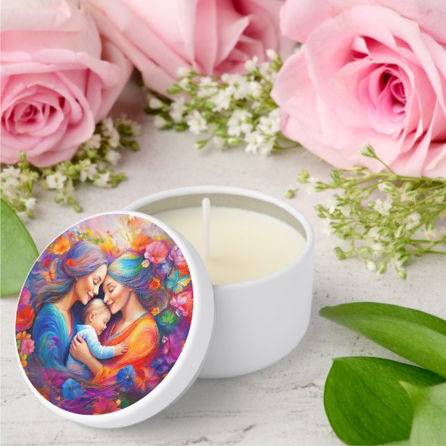 Two Moms with their Baby Mini Candle Favors (Insitu (Wedding))