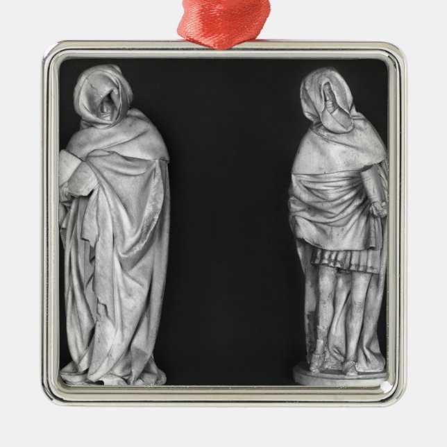 Two Mourners Metal Ornament (Front)