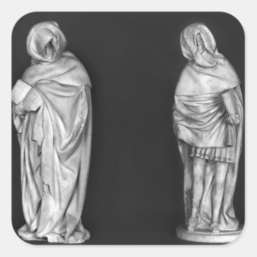 Two Mourners Square Sticker
