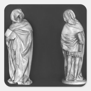 Two Mourners Square Sticker