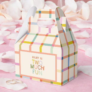 Two Much Fun 2nd Birthday Photo Custom Favor Boxes