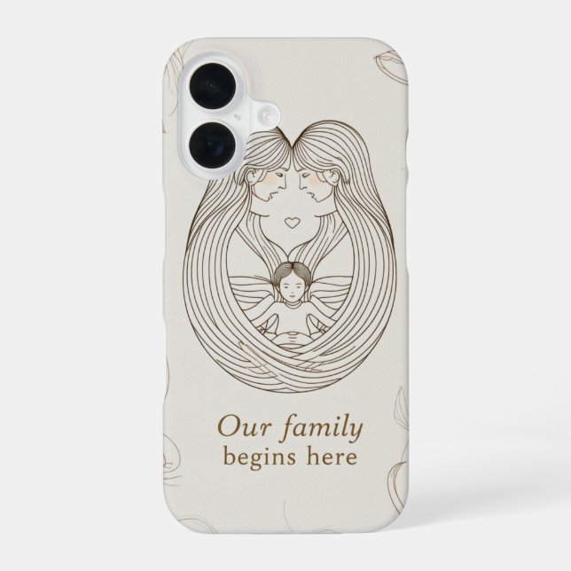 Two mums baby shower  iphone case (Back)