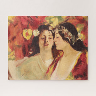 Two Muses of Spring (by Stefan Luchian) Jigsaw Puzzle