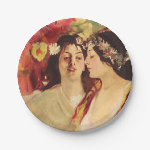 Two Muses of Spring (by Stefan Luchian) Paper Plates