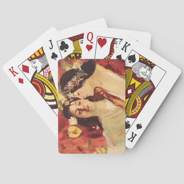 Two Muses of Spring (by Stefan Luchian) Poker Cards (Back)