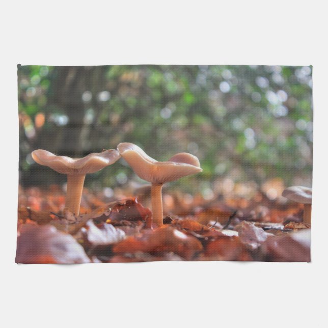 Two Mushroom Kitchen Towel (Horizontal)