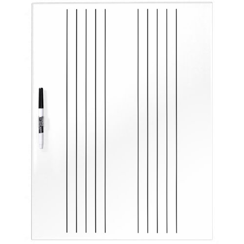 Two Music Staffs Staves System Blank Empty Dry Erase Board
