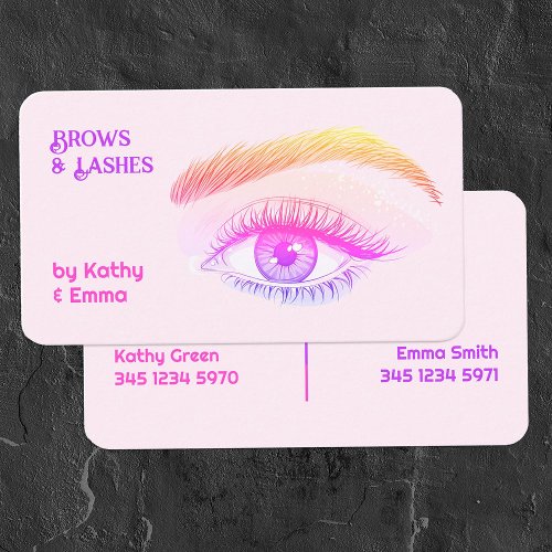 Two Names Brows Lashes Tech Business Card