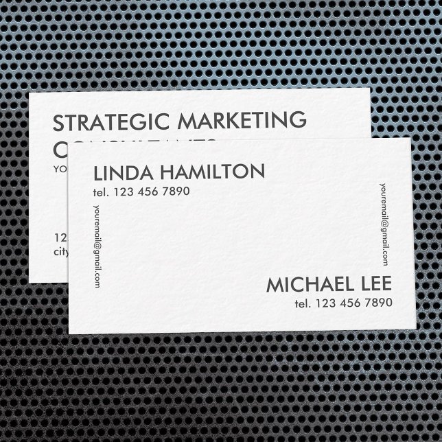 Two Names Consultant Premium Thick Business Card (Two Names Consultant Premium Thick Business Cards)