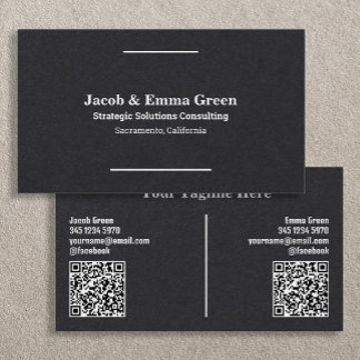 Two Names Custom QR Business Card