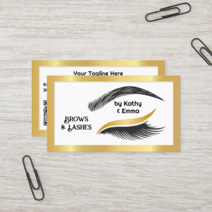 Two Names Lashes Brows Tech QR Business Card
