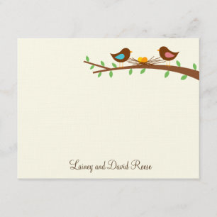 Two New Eggs Flat Thank You Card