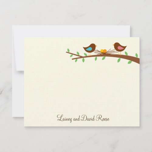 Two New Eggs Flat Thank You Card