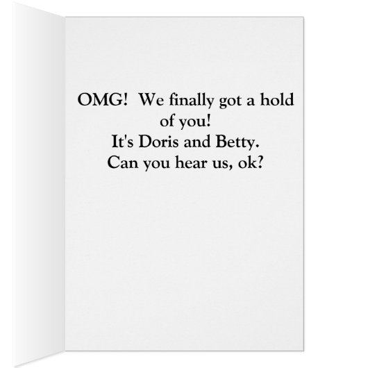 Two Nuns talk 2 God Again Card (Inside (Right))