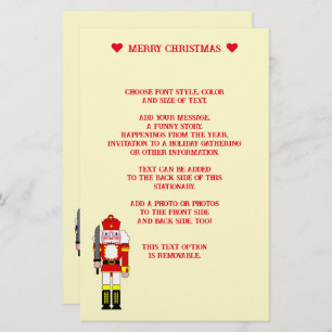 Two Nutcracker Soldiers Christmas Stationery