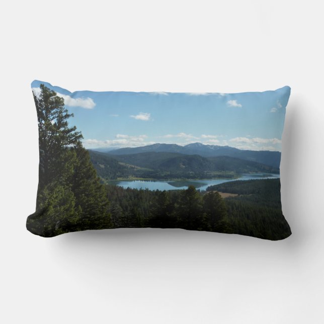 Two Ocean Lake at Grand Teton National Park Lumbar Pillow (Front)