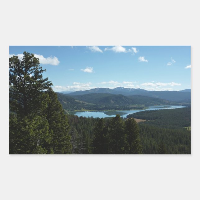 Two Ocean Lake at Grand Teton National Park Rectangular Sticker (Front)