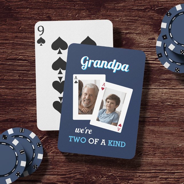 Two of a Kind | Grandpa & Child Photo Poker Cards (Creator Uploaded)