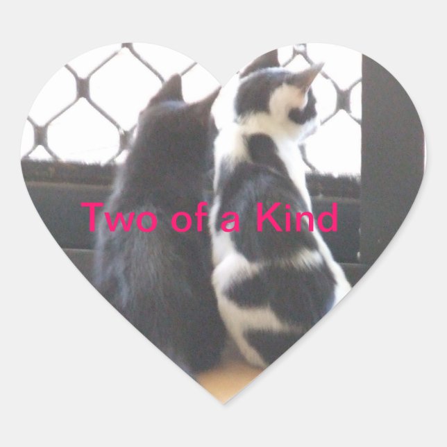 Two of a Kind Heart Sticker (Front)