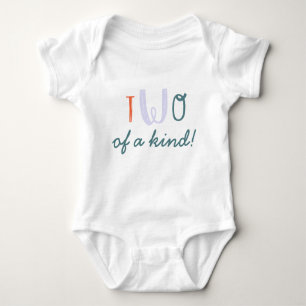TWO of a kind, twin baby baby grow, 2nd birthday Baby Bodysuit