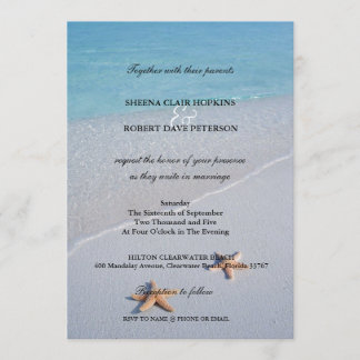 Two of Us | Ocean Love Starfish Wedding Invitation