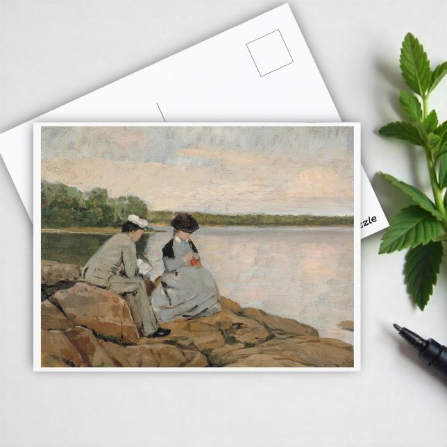 Two on the beach, Arvid Liljelund  Postcard (Creator Uploaded)