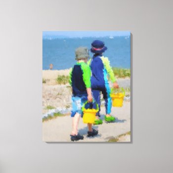 Two On The Beach Canvas Print by artinphotography at Zazzle