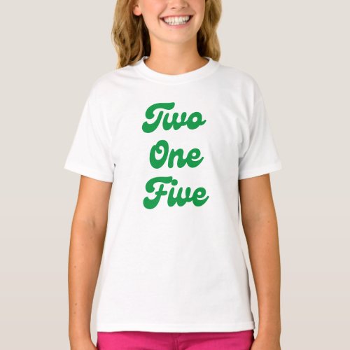 Two One Five Philly Area Code T_Shirt