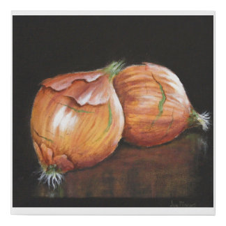 Two onions faux canvas print