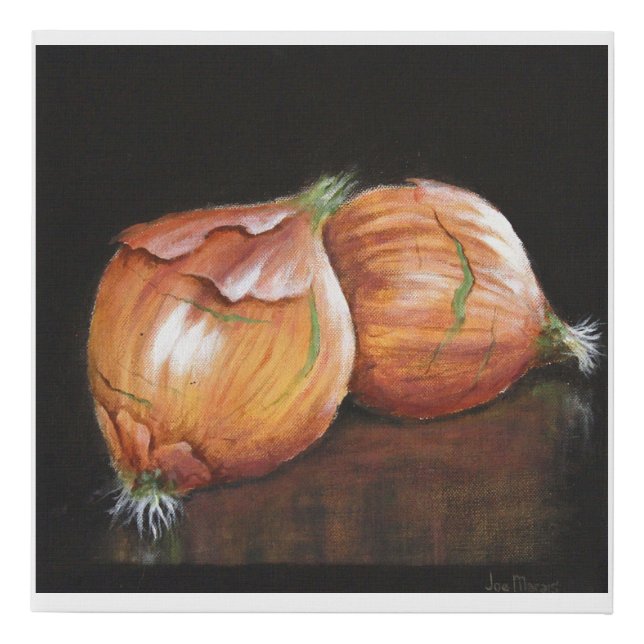Two onions faux canvas print (Front)