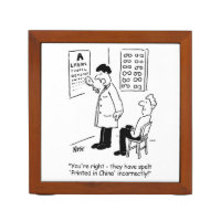 Two Optician Cartoons Desk Organizer