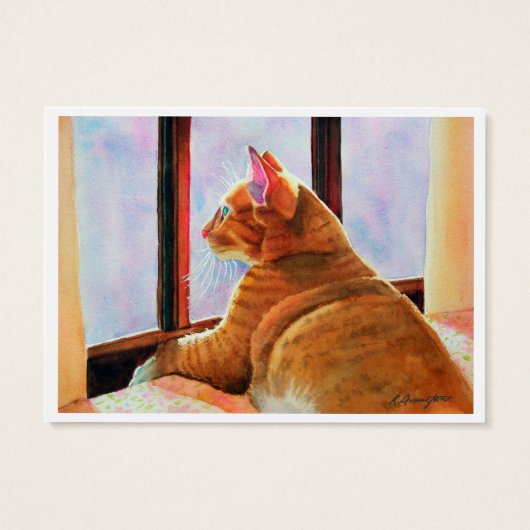 Two Orange Cats Double-sided ACEO Print (Back)