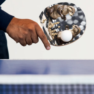 Two Otters Playing Chess, Ping Pong Paddle