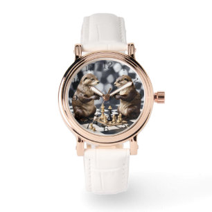 Two Otters Playing Chess,  Watch