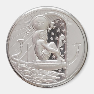 Two Ounce Silver Ra Round Magnet