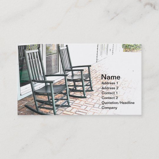 Two Outdoor Black Wooden Rocking Chairs Business Card Zazzle Two Outdoor Black Wooden Rocking Chairs Business Card
