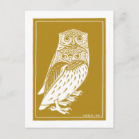 Two Owls (1921) by Julie de Graag Vintage Woodcut