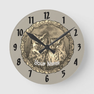 Two Owls Clock