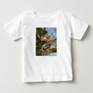 Two Owls in the Woods, birds, wildlife Baby T-Shir T-Shirt