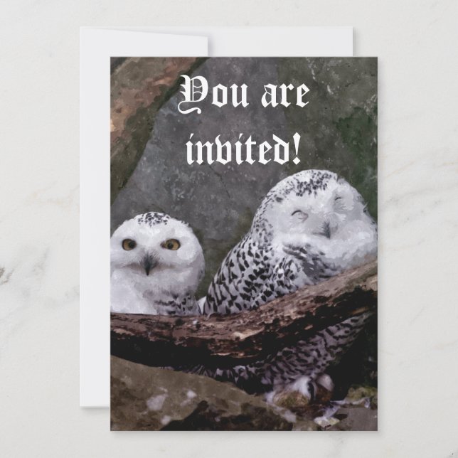 Two Owls Invitation (Front)