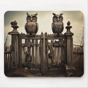 two owls mouse pad