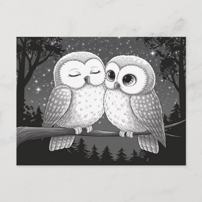 Two Owls Postcard (Front)