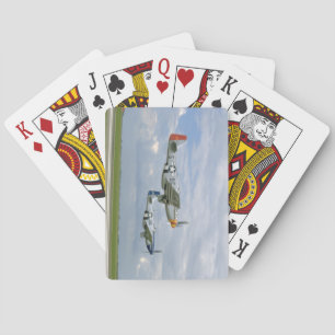 Two P51 Mustangs Flying By._WWII Planes Poker Cards