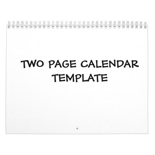 TWO PAGE CALENDAR TEMPLATE