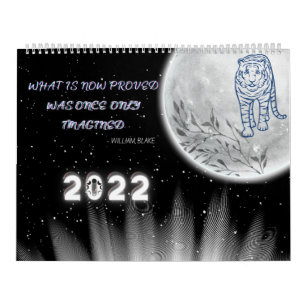 Two Page Large Calendar, Moon Phases Calendar