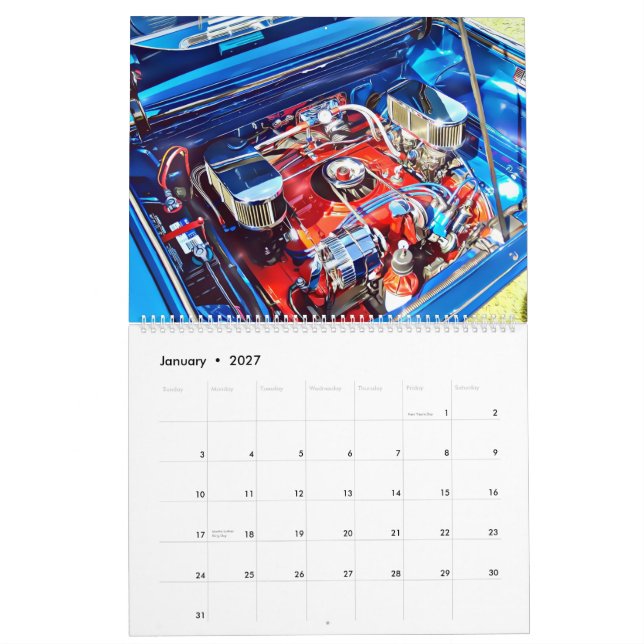 Two Page Large Corvair Calendar (Jan 2027)
