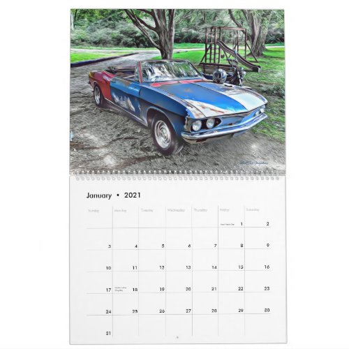 Two Page Large Corvair Calendar