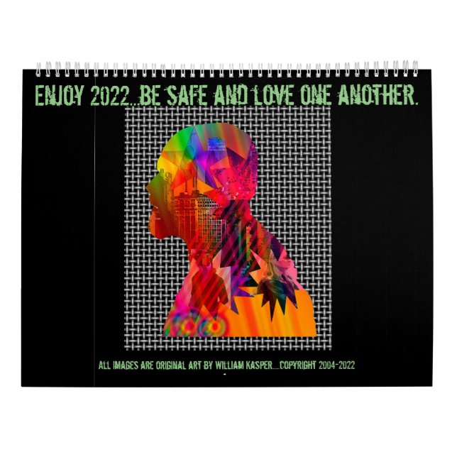 Two Page LargeCalendar, White Calendar (Back)