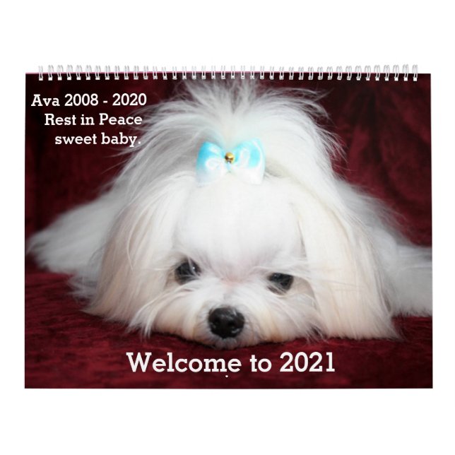 Two Page LargeCalendar, White Calendar (Cover)